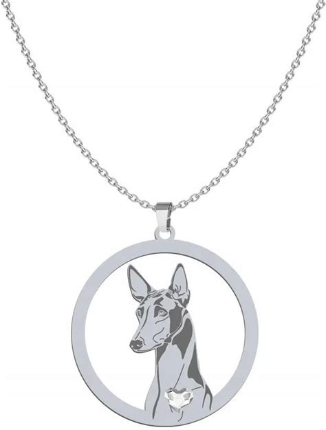 Mejk Jewellery Srebrny Naszyjnik Z Psem Pharaoh Hound Ceny I Opinie