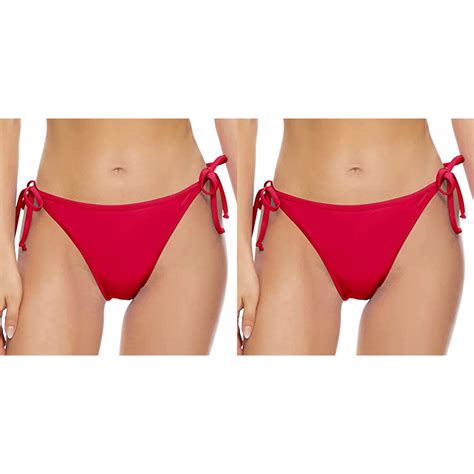 Pack Women Vintage Print Low Waist Brazilian Bikini Bottom Swimwear Briefs Beachwear Brazilian