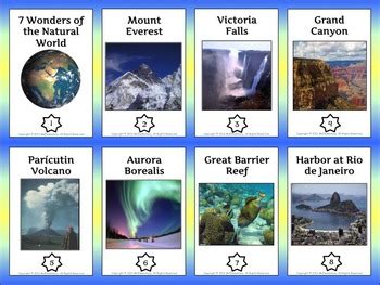 Seven Wonders Of The Natural World By Mr Elementary Tpt