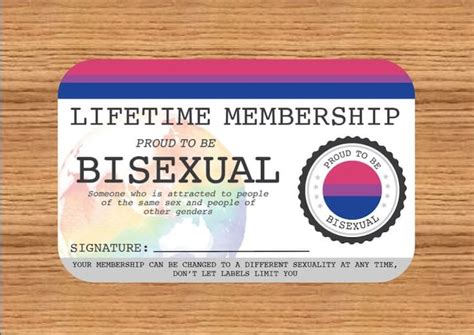 BISEXUAL Gay Pride Identity Card Lifetime Membership Card LGBT Identity Card Unique Gift For The