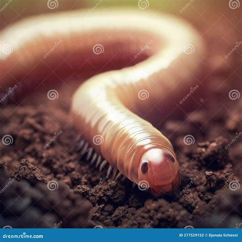 Curious Centipede Exploring the Soil Stock Illustration - Illustration