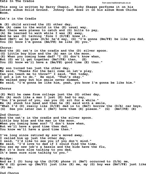 cats in the cradle chords 9