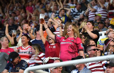 Wigan Warriors Fans Celebrates Their Team Editorial Stock Photo Stock