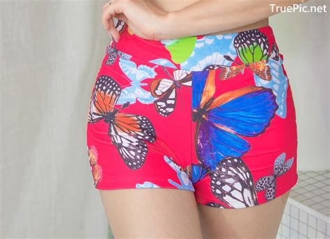 An Seo Rin Flower And Butterfly Bikini Korean Model Fashion