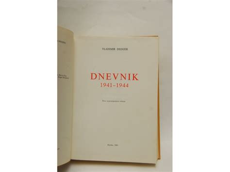 Dnevnik 1941-1944. - Vladimir Dedijer - Kupindo.com (75212361)