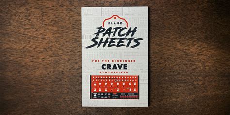 Behringer Crave Blank Patch Sheets Notebook Free Download