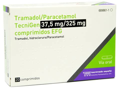 Tramadolparacetamol Tecnigen 375 Mg325 Mg Comprimidos Efg 60