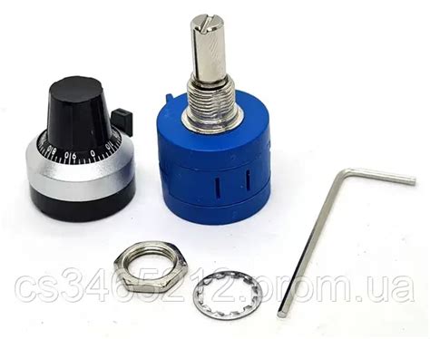 Переменный резистор 10 кОм многооборотный с ручкой 3590S-2-103L (ID ...