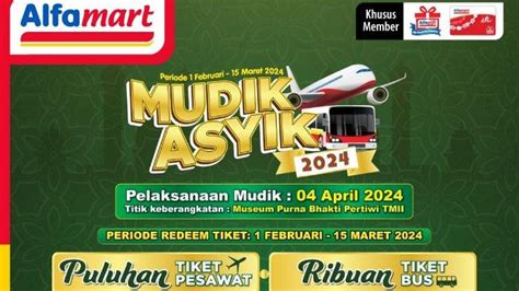 Alfamart Gelar Mudik Lebaran Gratis 2024 Naik Pesawat Dan Bus Cek