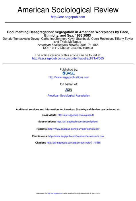 PDF Documenting Desegregation Segregation In American Workplaces By Race Ethnicity And Sex