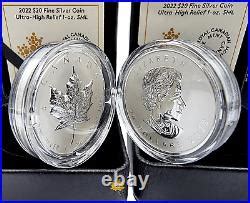 Oz Fine Silver Coin Ultra High Relief Silver Maple Leaf