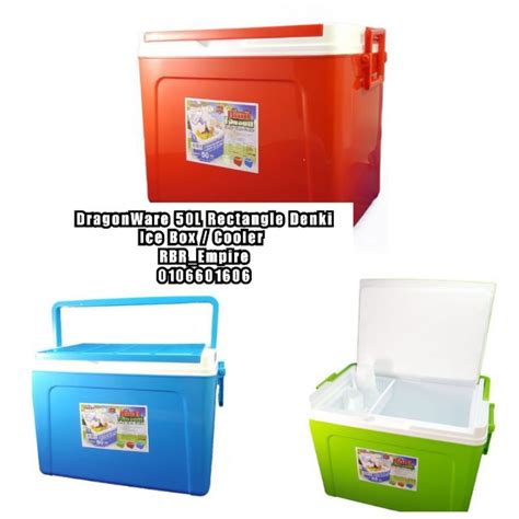 Dragonware 50l Rectangle Denki Ice Box Cooler 50 Litre Shopee