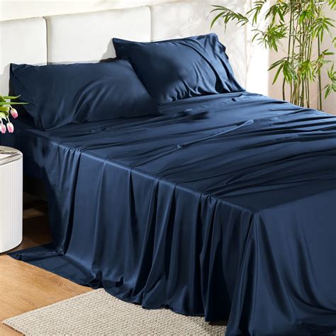 Bedsure King Size Sheets Set Cooling Sheets For Hot Sleepers Rayon Derived From Bamboo