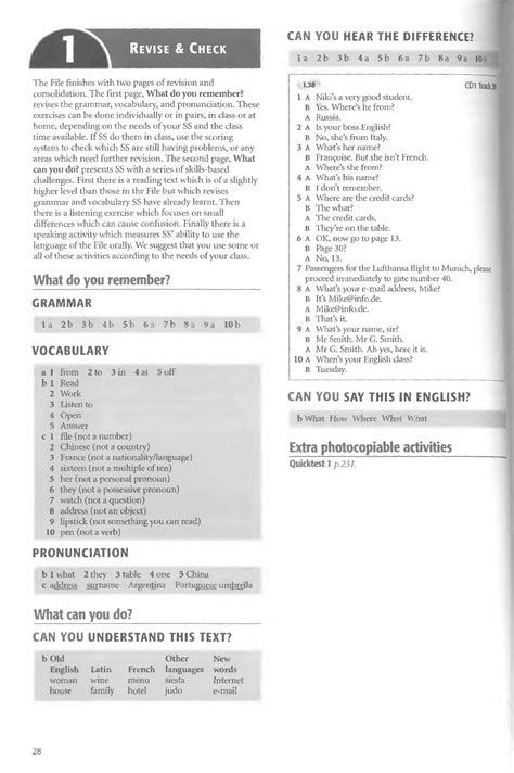 New English File Elementary Grammar Bank Answers 6