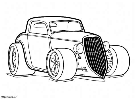 Hot Rod 1 Coloring Page