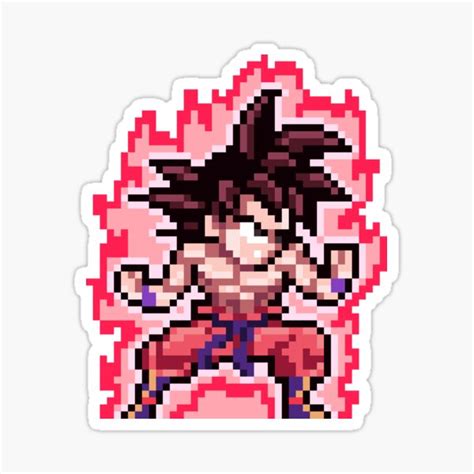 Pegatina Goku Kaioken Saiyan Saga Hq Edici N De P Xeles De Adventfan