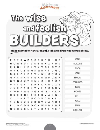 Bible Parable The Wise And Foolish Builders Teaching Resources