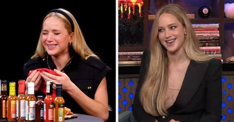 Jennifer Lawrence Violently Threw Up After Her Hilarious Hot Ones Taping Jennifer Lawrence