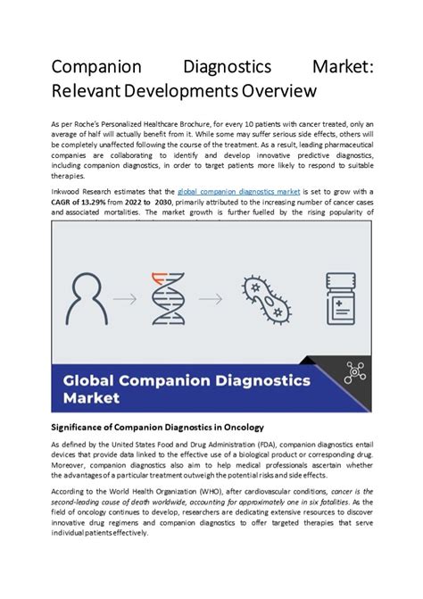 PPT Companion Diagnostics Market Relevant Developments Overview