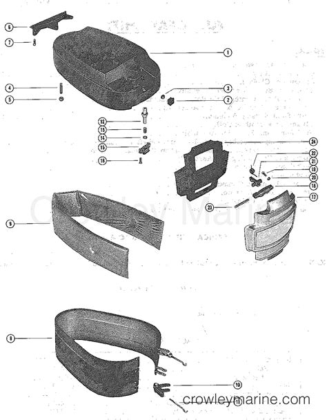 Top Cowl Wrap Around Cowl And Front Cover Serial Range Outboard