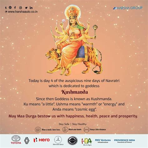 Today Is Day 4 Of The Auspicious Nine Days Of Navratri Which Is