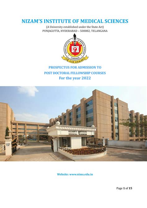 SOLUTION Nims Pdf 2022 Prospectus Final Studypool