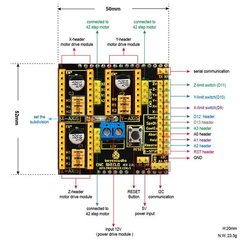 Keyestudio CNC Shield V2 Engraving Machine 3 D Printer A4988 Driver