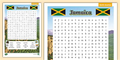 Ks2 Jamaica Word Search Twinkl Geography Teacher Made