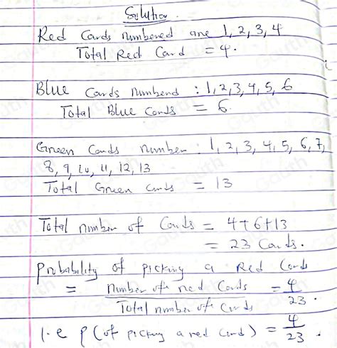 Solved A Deck Of Cards Contains Red Cards Numbered 1 2 3 4 Blue