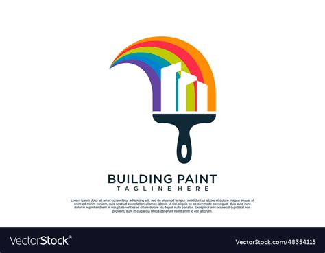 Paint logo design template with creative unique Vector Image