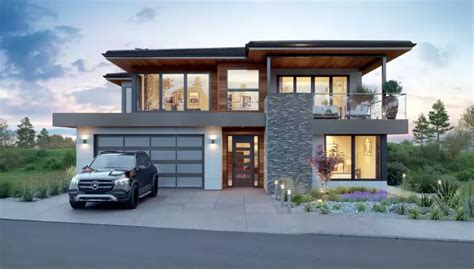 beautiful  story contemporary style house plan