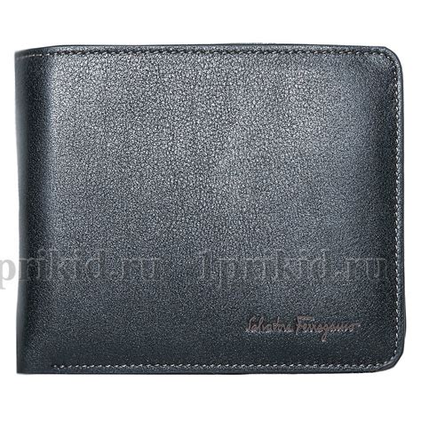 Salvatore Ferragamo кошелек мужской чёрный натуральная кожа 11x10см ...