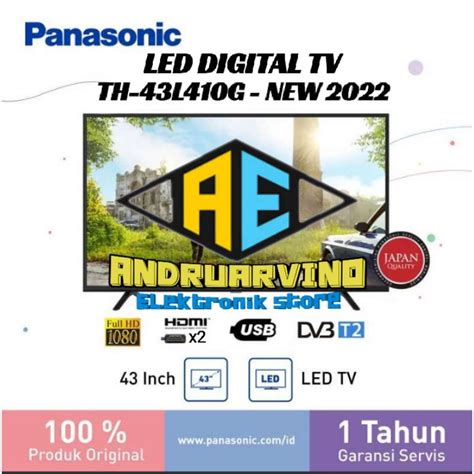 Jual PANASONIC LED DIGITAL TV TH 43L410G 43 INCH GARANSI RESMI