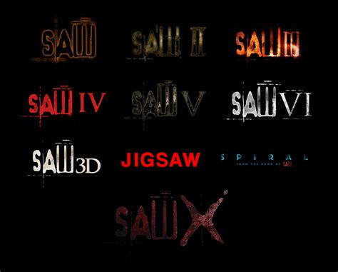 Saw Film Logos From 20042023 Rsaw