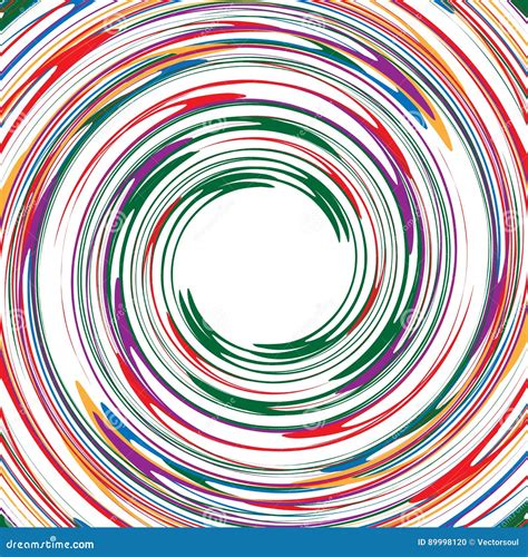 Rotating Spiral Element Abstract Swirl Vortex Shape Stock Vector