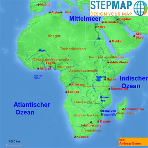 Stepmap Afrika Landkarte Für Afrika