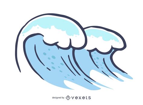 Descarga Vector De Olas Ilustradas A Mano