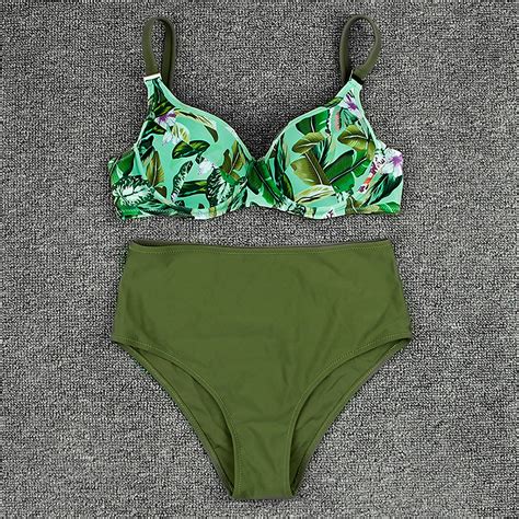 Tponi Womens Swimsuits One Piece Green Clear Strap Bikini L Walmart