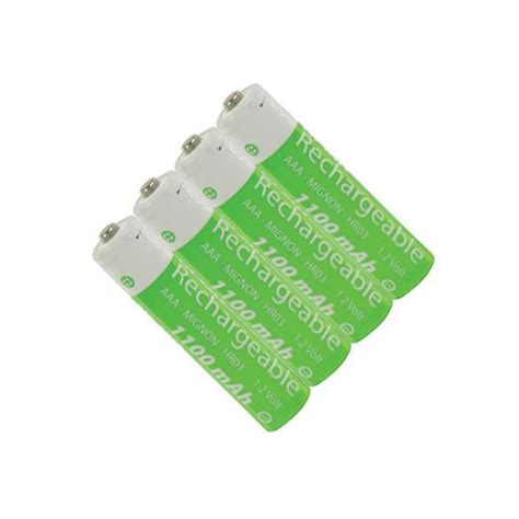 Pack De 4 Piles Rechargeables LR03 AAA 1000 MAh Cdiscount Jeux Jouets