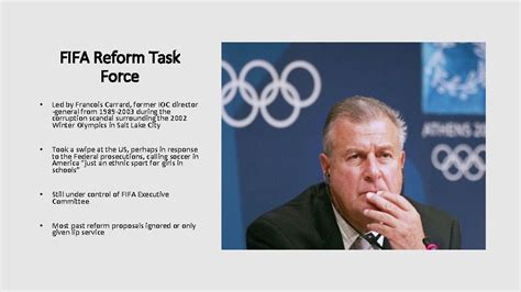 Reforming Fifa Steven A Bank Paul Hastings Professor