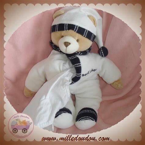 Babynat Doudou Ours Blanc Mouchoir Sos