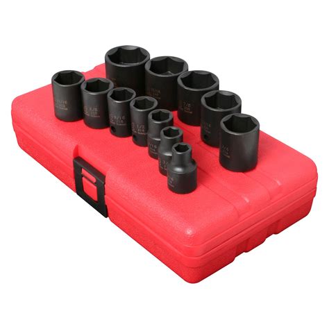 Sunex® 3360 38 Drive Sae 6 Point Standard Impact Socket Set 12 Pieces