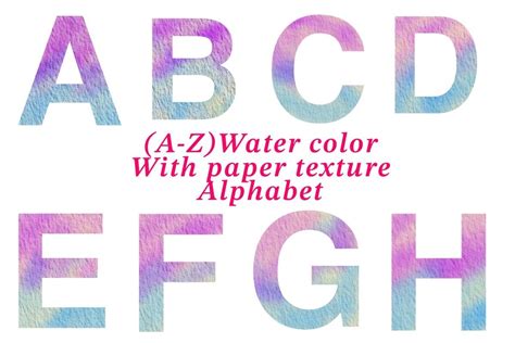 Colorful Water Color Alphabet Graphic By Lelarose Creative Fabrica