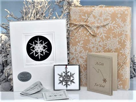 2023 Snowflake Ornament And Matted Print T Set Vermont Snowflakes