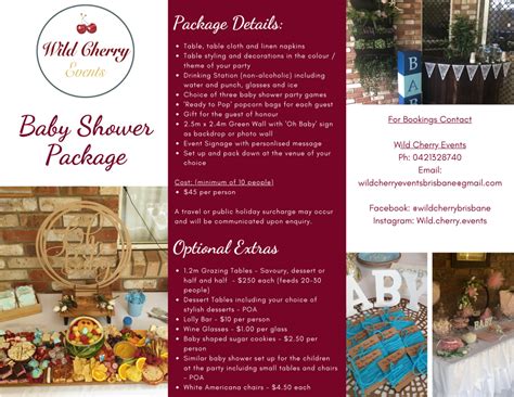 Baby Shower Packages The Aviator Hotel Baby Shower Package The Tin