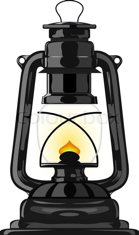 Old Kerosene Lamp Eps10 Stock Vector Colourbox