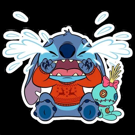 26 Стикер телеграм 😡 из набора «Стич в свитере»