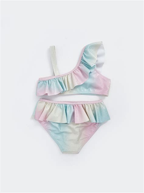 Bebek Pembe Renk Bloglu Kız Bebek Bikini Takımı S4CP51Z1 JH4 LCW