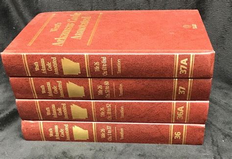 West S Arkansas Code Annotated Title Volume Set Excellent Ebay