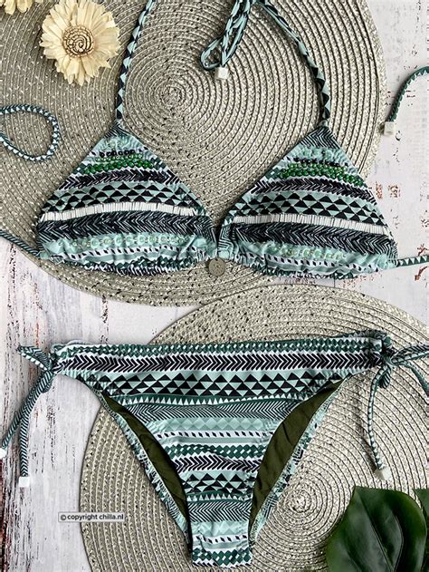 Bikini Triangle Verde Bordado Van Swim Days Maat Broekje S Maat Topje S